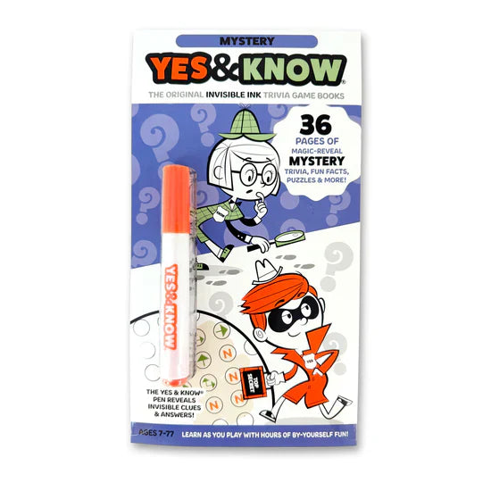 Hinkler | Yes & Know Mystery | Invisible Ink Trivia Game Book
