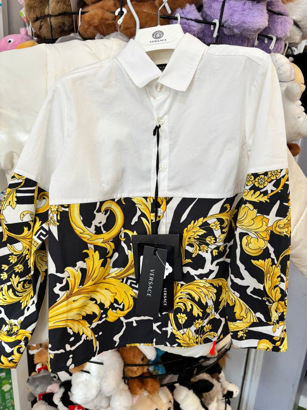 Versace Baroque Print Long-Sleeve Shirt — 3