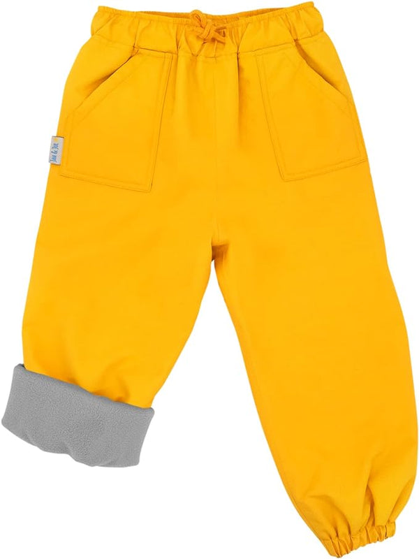 Jan & Jul Pink Cozy-Dry (Fleece Lined) Rain Pants | Yellow
