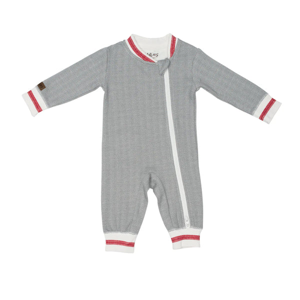 Juddlies | Newborn Organic Cottage Playsuit | Driftwood Grey