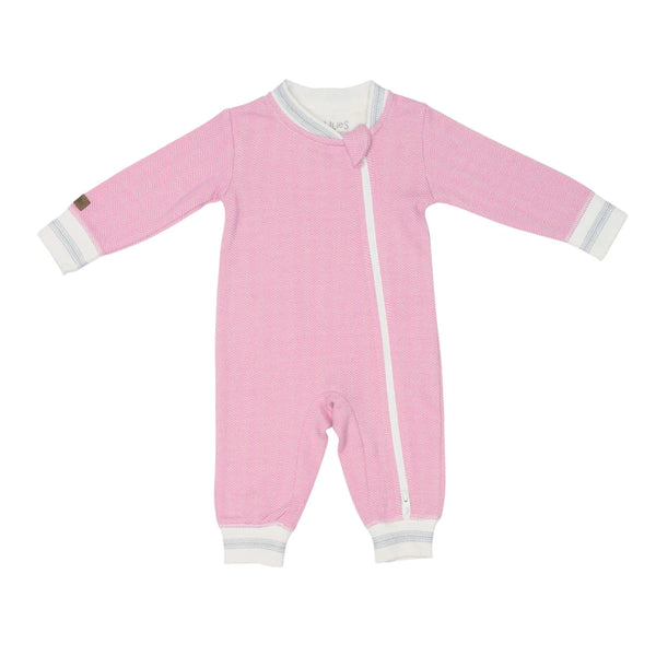Juddlies | Newborn Organic Cottage Playsuit | Sunset Pink