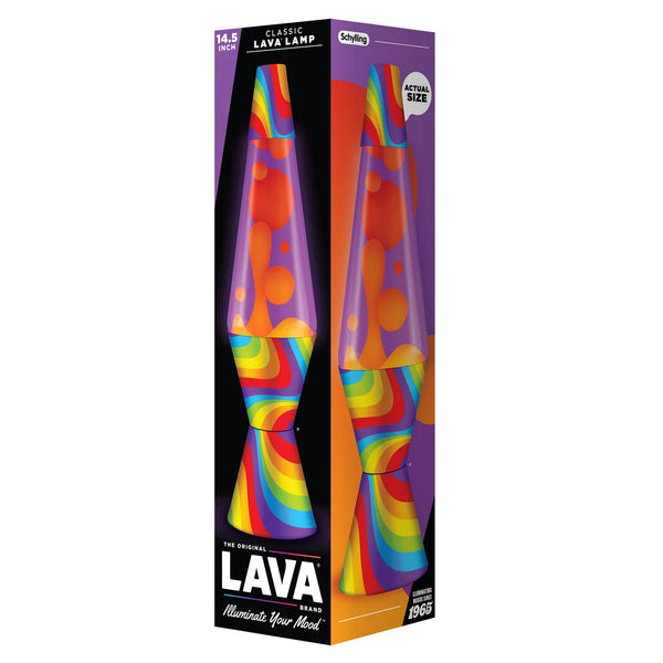 Lava Lamp | 14.5" | Flowing Colour Yellow and Purple