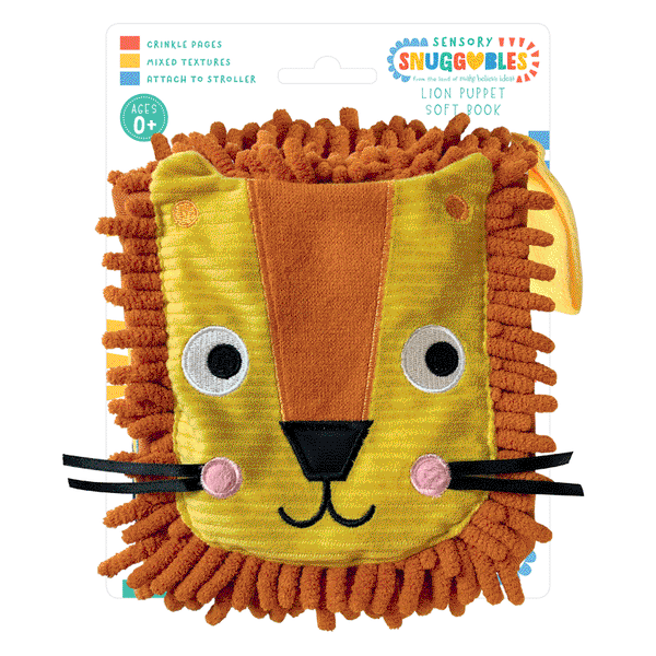 Sensory Snuggables Lion Puppet Soft Book