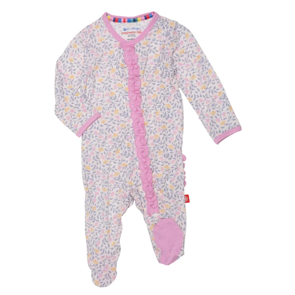Magnetic Me Modal Ruffle Magnetic Footie Sleeper | Amelia