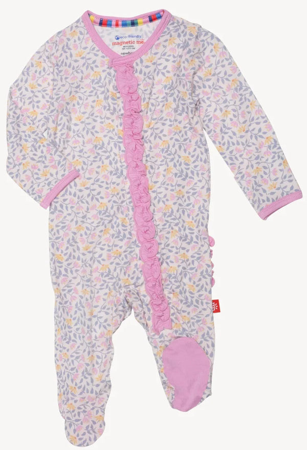 Magnetic Me Modal Ruffle Magnetic Footie Sleeper | Amelia
