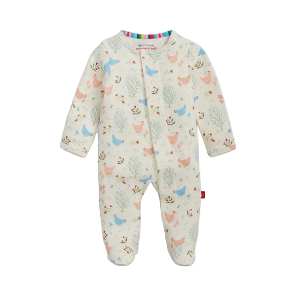 Magnetic Me | Organic Cotton Footie Sleeper | Chicken Tender