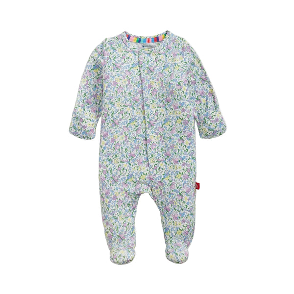 Floral baby onesie on a white background