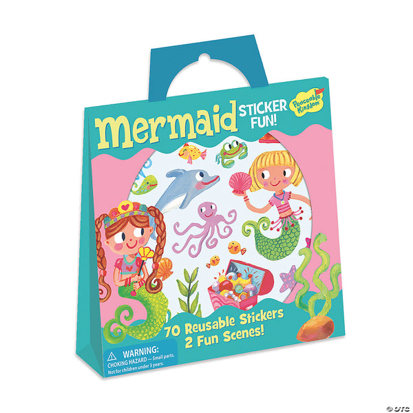 Peaceable Kingdom Magical Mermaids Resuable Sticker Tote