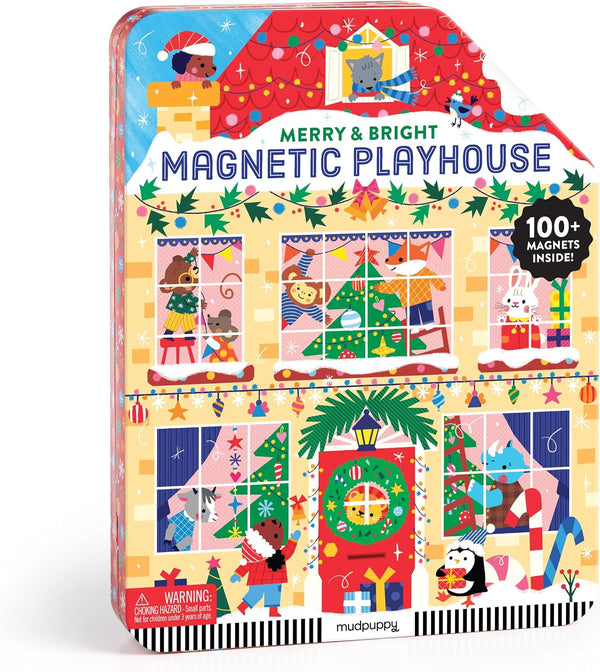 Mudpuppy Merry & Bright Magnetic Playhouse