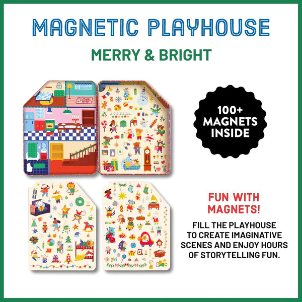 Mudpuppy Merry & Bright Magnetic Playhouse