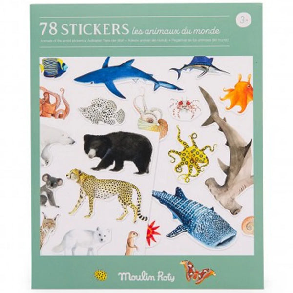 Moulin Roty | Tout Autour Du Monde - Pack of 78 Stickers