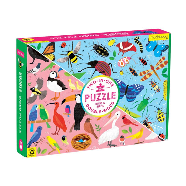 Mudpuppy Bugs and Birds Double-Sided Puzzle (100 pieces)