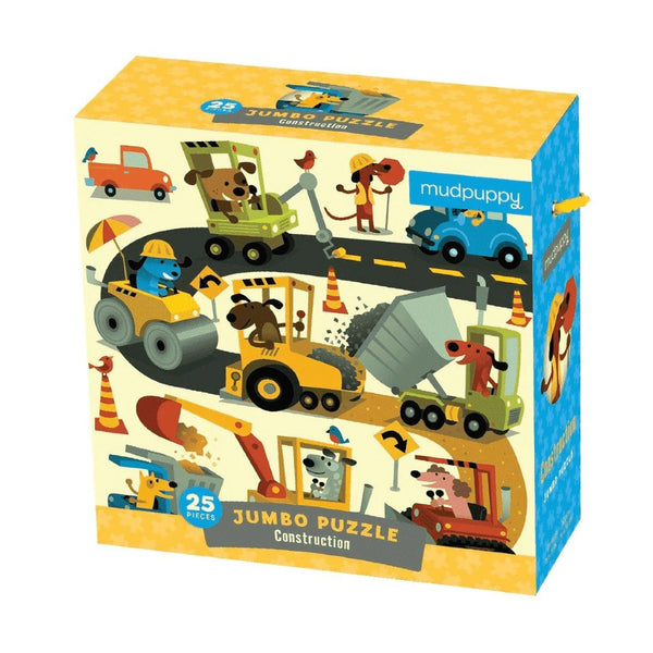 Mudpuppy Construction Jumbo Puzzle (25-pieces)