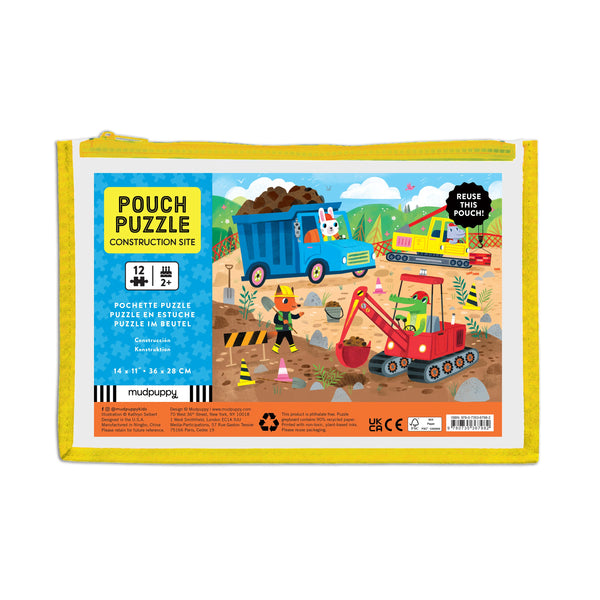 Mudpuppy | Construction Site Pouch Puzzle