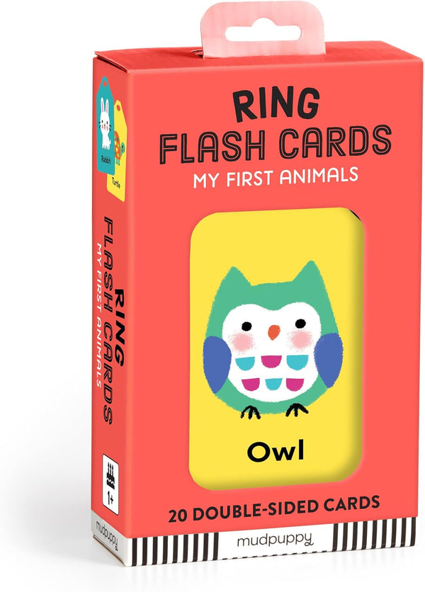 Mudpuppy Ring Flash Cards | My First Animals