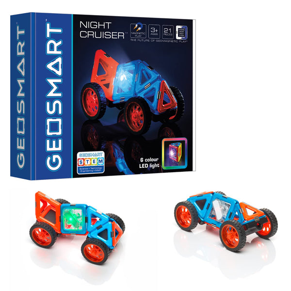 Geosmart Night Cruiser | 21-Piece Magnetic Building Kit