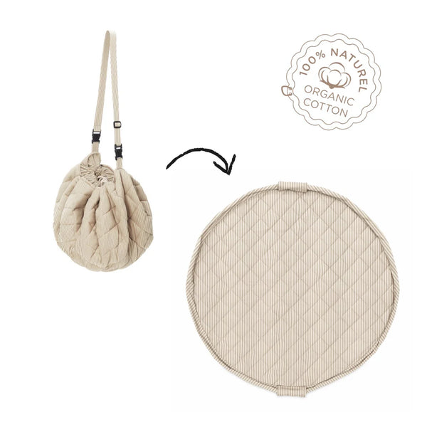 Play&Go noomad Organic Babymat | Blue Stripes