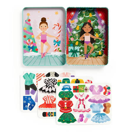 Mudpuppy Magnetic Tin Play Sets | Enchanted Nutcracker Magnetic Dress Up