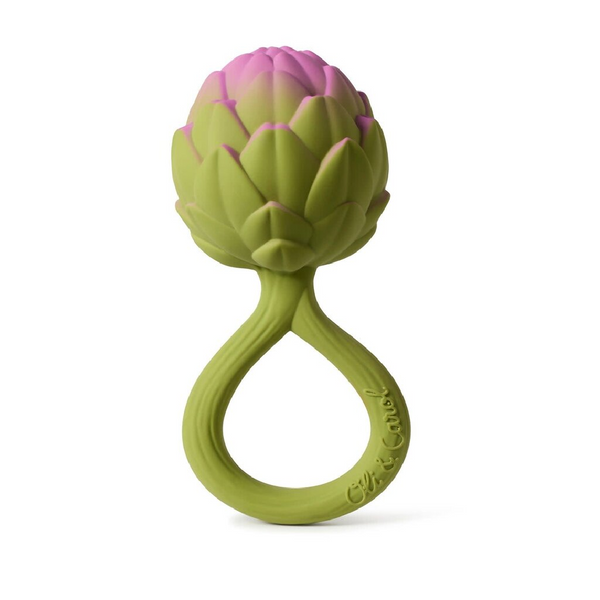 Oli & Carol Natural Rubber Artichoke Rattle