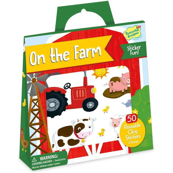 Peaceable Kingdom On the Farm Resuable Sticker Tote