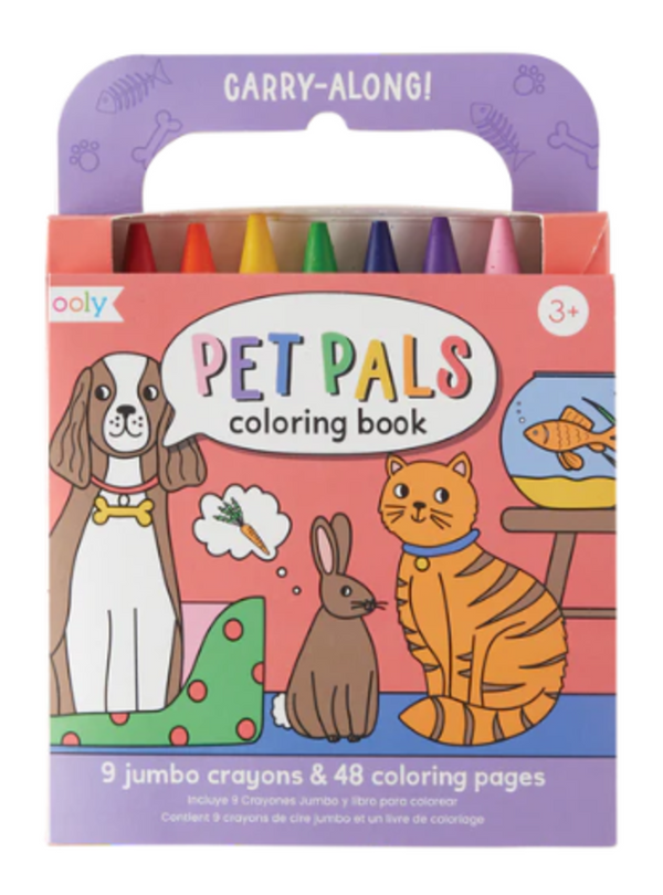 Ooly | Carry-Along Colouring Book Set | Pet Pals