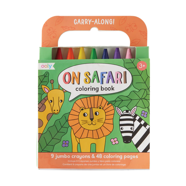 Ooly | Carry-Along Colouring Book Set | On Safari