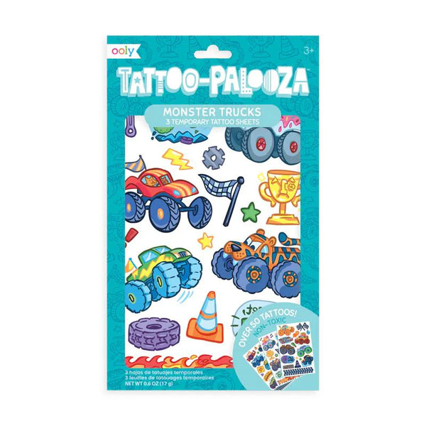 Ooly Tattoo-Palooza Temporary Tattoos | Monster Trucks