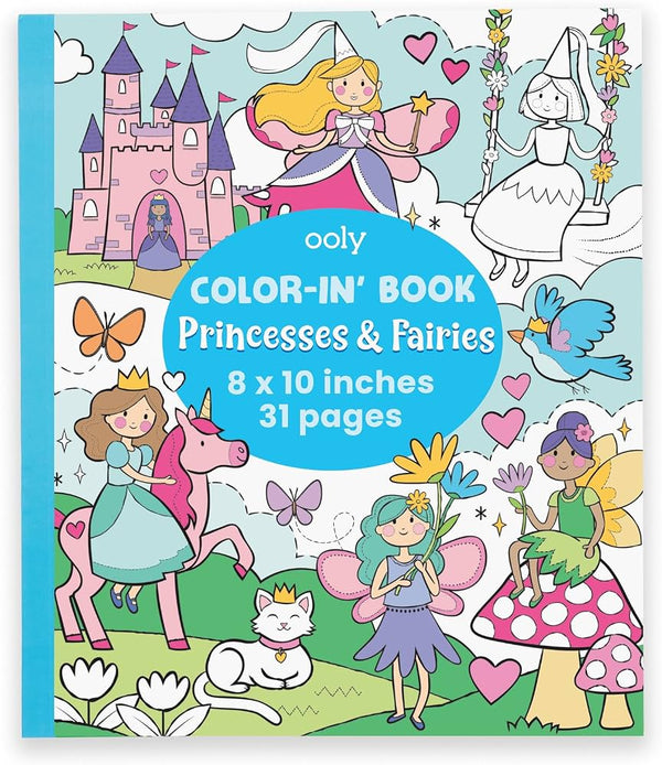 OOLY Color-in' Book | Princesses & Fairies