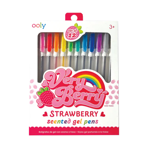 Ooly | Very Berry Strawberry Scented Gel Pens 12pk