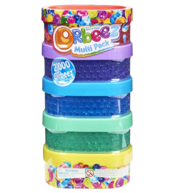 Orbeez Multi Pack – 2000 colorful sensory water beads in stackable tubs
