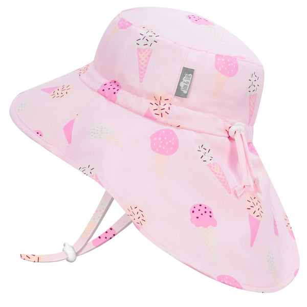 Jan and Jul Gro-With-Me Aqua-Dry, Water-Repellent Adventure Hat | Pink Ice Cream