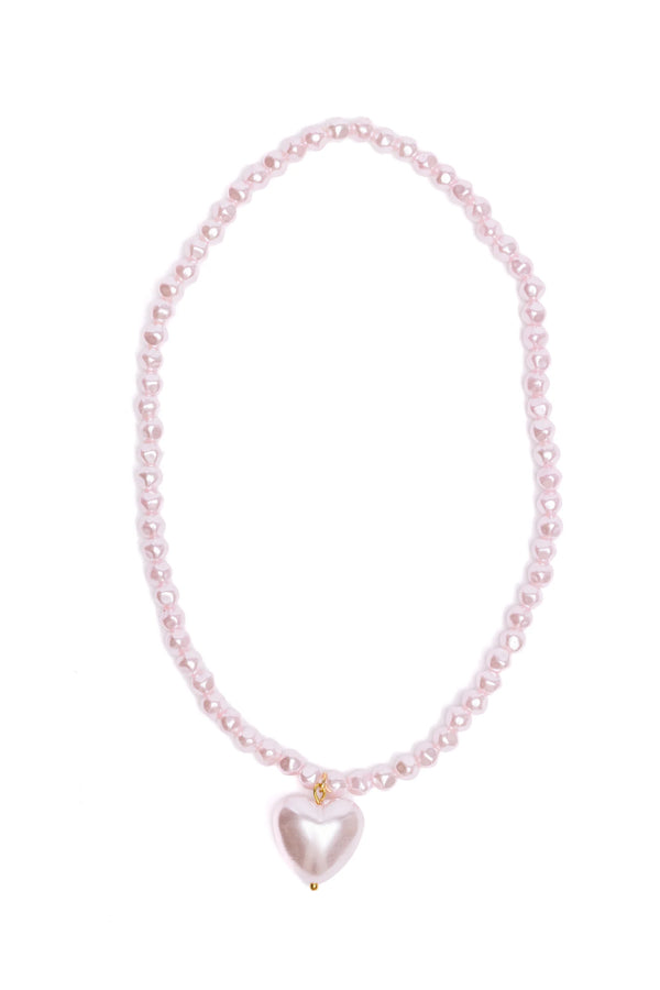 Great Pretenders | Pink Pearl Heart Necklace