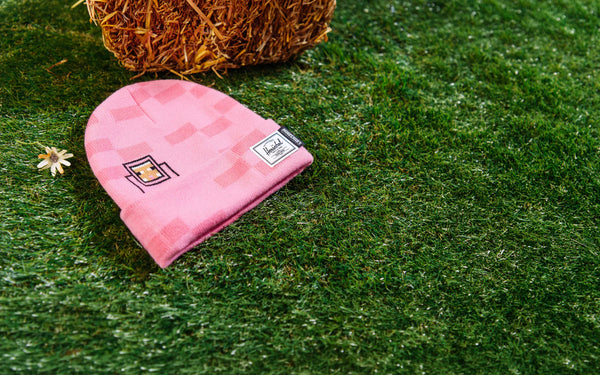 Minecraft Elmer Kids Beanie (One Size) | Pink Sheep
