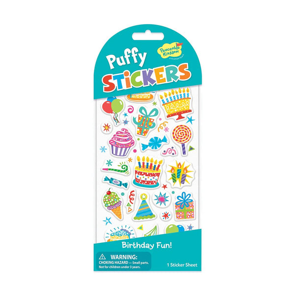 Peacable Kingdom Birthday Fun Puffy Stickers