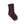 A single purple baby sock with a ribbed texture laid flat on a neutral background.
