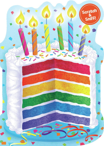 Peaceable Kingdom Rainbow Cake Card