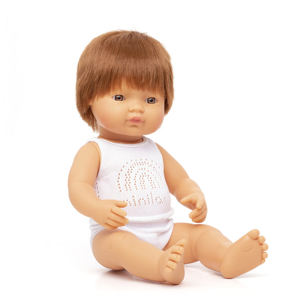 Miniland Anatomically Correct 15" Baby Doll | Redhead Boy
