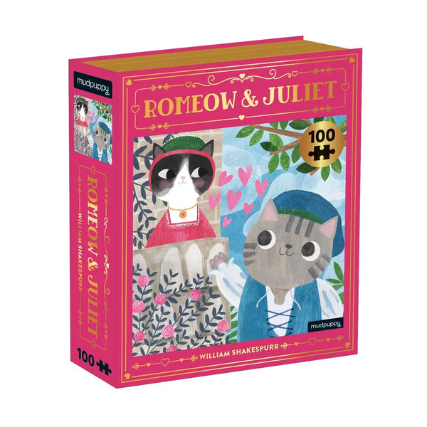 Mudpuppy Romeow & Juliet Bookish Cats 100 Piece Puzzle