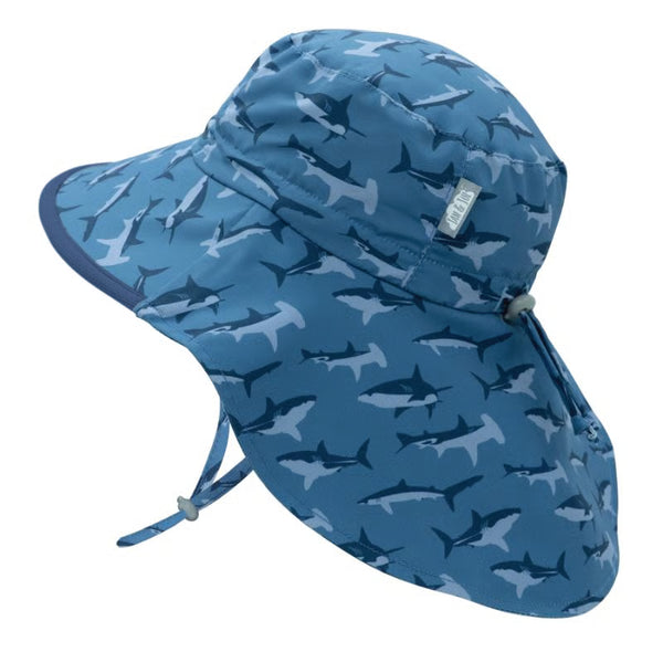 Jan and Jul Gro-With-Me Aqua-Dry, Water-Repellent Adventure Hat | Shark