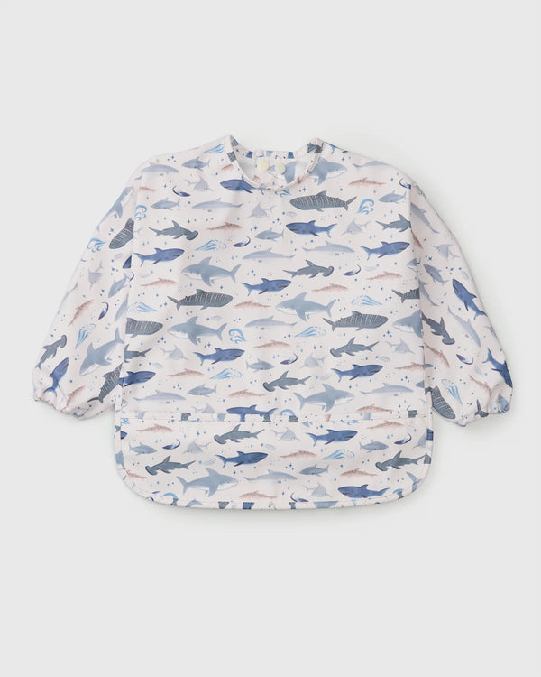 Loulou Lollipop Long Sleeved Bib | Sharks