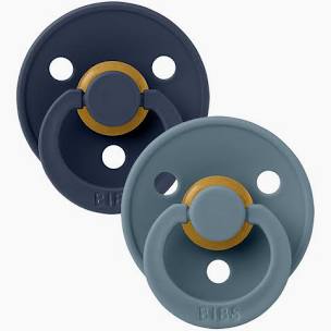 BIBS  2-Pack Latex Pacifiers | Colour Collection | Size 1 (0-6 months)