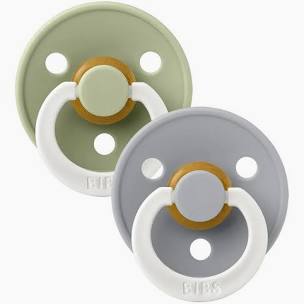 BIBS  2-Pack Latex Pacifiers | Colour Collection | Size 1 (0-6 months)