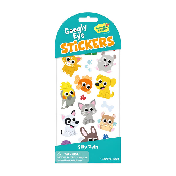 Peaceable Kingdom Googly Eye Stickers | Silly Pets