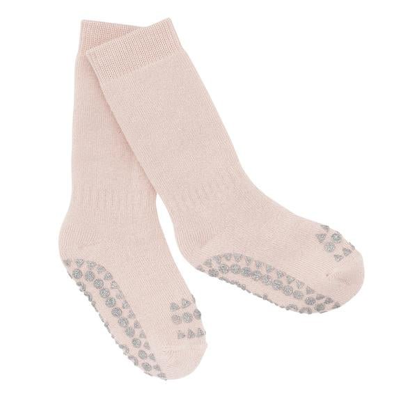 GoBabyGo |Non-Slip Cotton Socks | Soft Pink Glitter