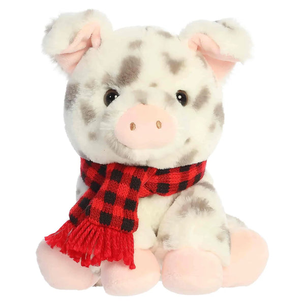 Aurora Frosty Farm Spotted Pig 10"