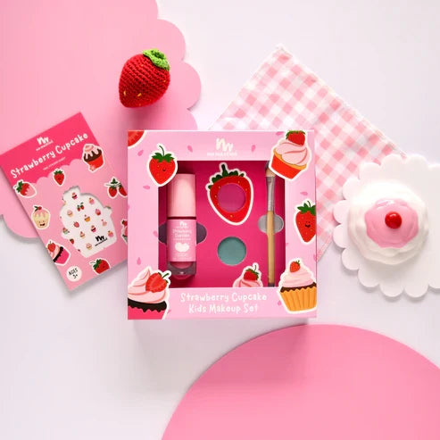 No Nasties Strawberry Cupcake Kids Makeup Set