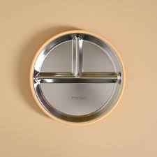 Minika | Stainless & Silicone Suction Bowl | Sunset