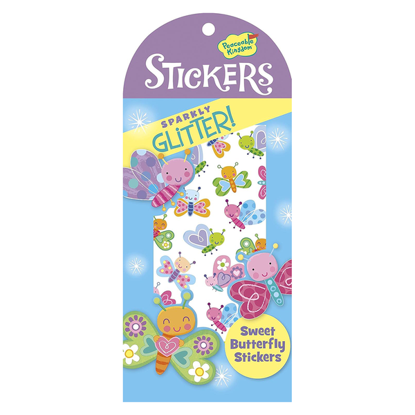 Peaceable Kingdom Sweet Butterflies Glitter Stickers