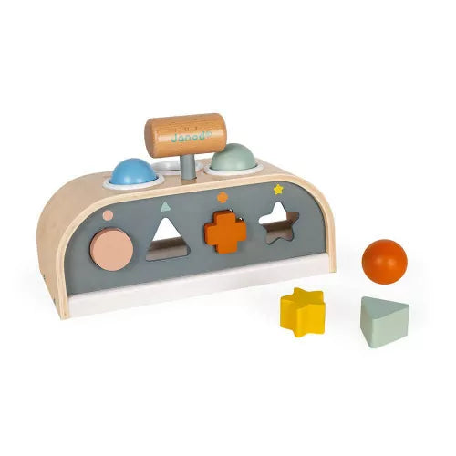 Janod Sweet Cocoon- Tap, Tap and Shape Sorter
