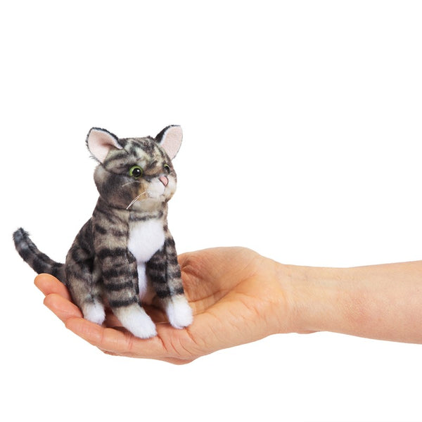 Folkmanis Finger Puppets | Grey Tabby Cat